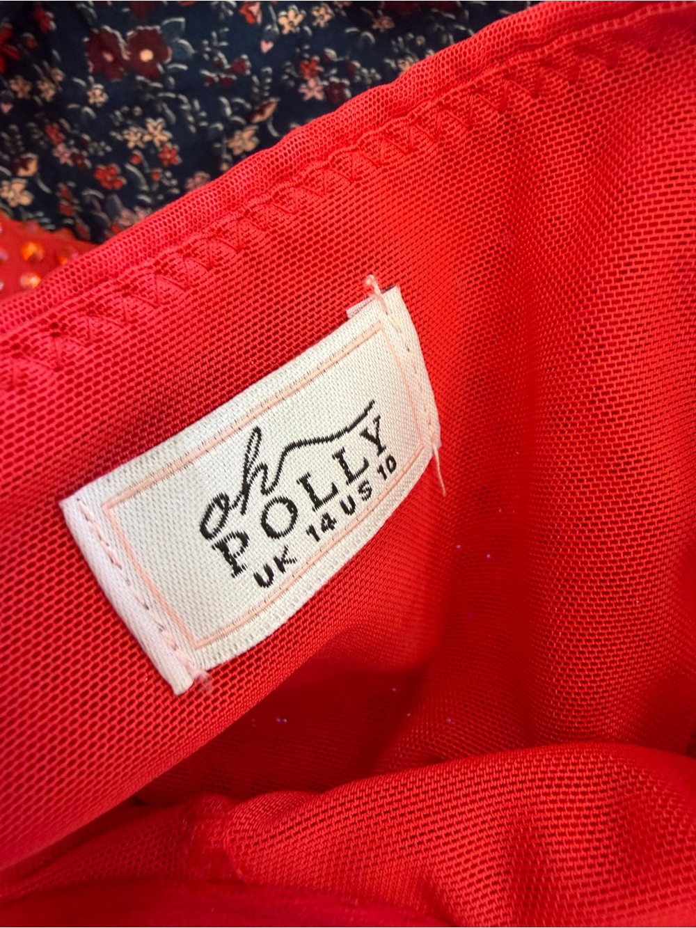 Oh Polly Ines Mini Dress in Red with once size 10 - Picture 6 of 6